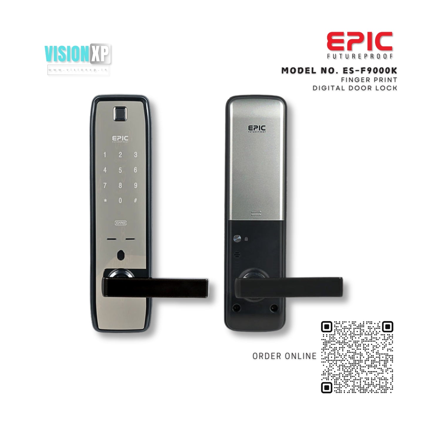 Epic ES-F9000K Digital Finger Print Door Lock Epic ES-F9000K Digital Finger Print Door Lock